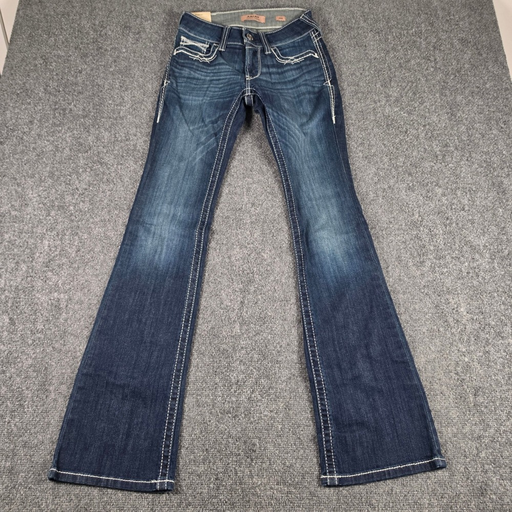Ariat Boot Cut Jeans Womens 25R Marine Mid Rise R.E.A.L. Denim 10017510 NWT - Picture 2 of 9